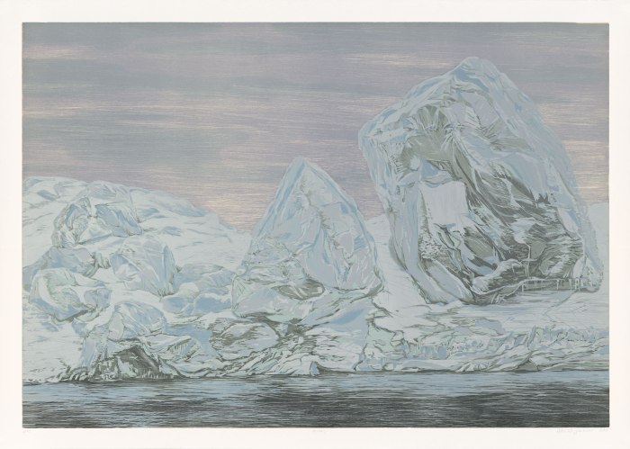 Gletscher Holzschnitt